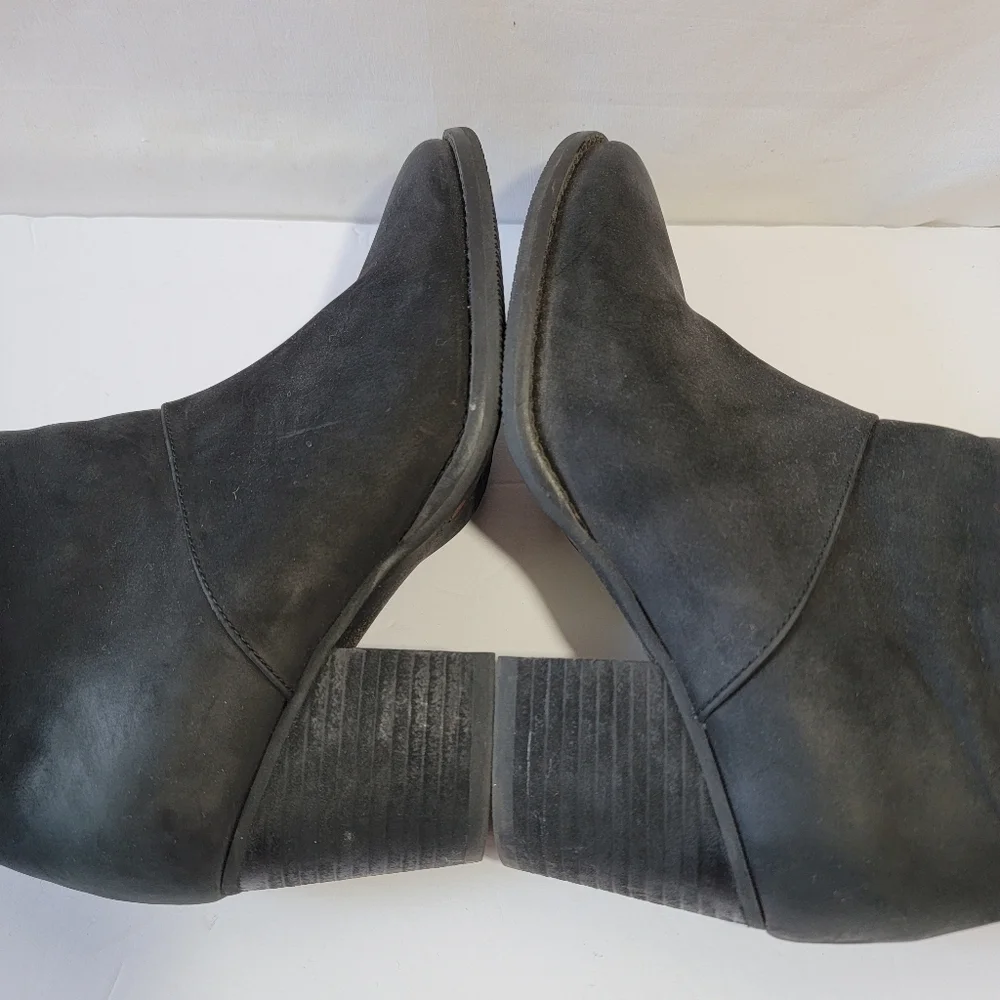 Blondo Nelly Waterproof Bootie Women Sz 8M Black Suede Leather Grunge Whimsigoth